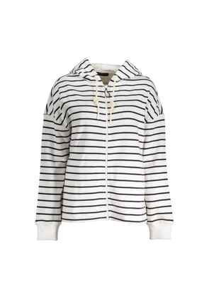 White Cotton Women Sweater - S