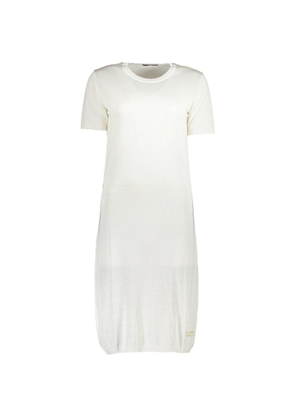 White Viscose Women Dress - S