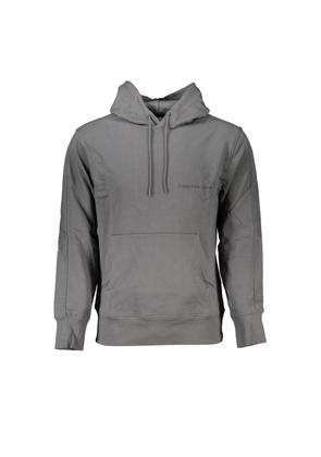 Elegant Gray Hooded Sweatshirt - XL