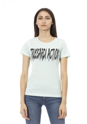 Trussardi Action Light-blue Cotton Tops & T-Shirt - XS