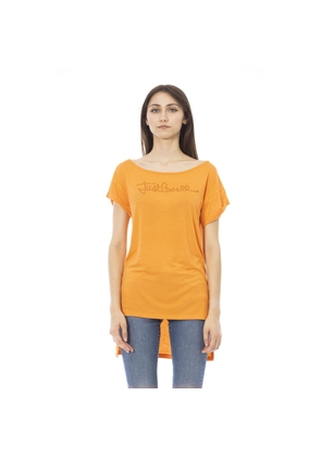 Just Cavalli Orange Cotton Tops & T-Shirt - M