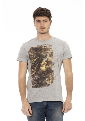 Trussardi Action Gray Cotton T-Shirt - M