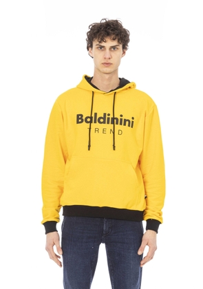 Baldinini Trend Yellow Cotton Sweater - XL