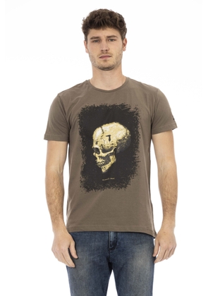 Trussardi Action Brown Cotton T-Shirt - XXL