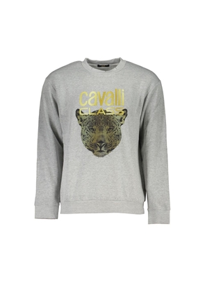 Elegant Gray Crew Neck Designer Sweatshirt - M