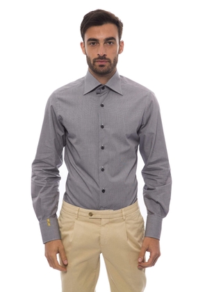 Billionaire Italian Couture Black/White Cotton Shirt - XXL