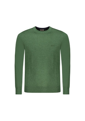 Rifle Green Wool Men Sweater - L
