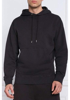 Hugo Boss Dark Blue Cotton Logo Details Hooded Sweatshirt - M