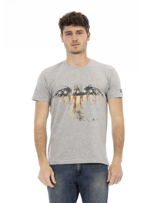 Trussardi Action Gray Cotton T-Shirt - L