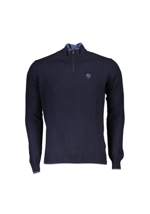 Blue Polyamide Men Sweater - L