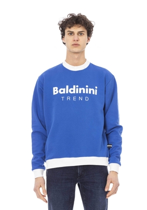 Baldinini Trend Blue Cotton Sweater - S