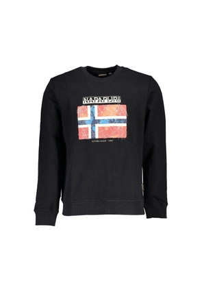 Black Cotton Men Sweater - XS