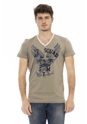 Trussardi Action Green Cotton T-Shirt - XL