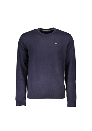 Blue Cotton Men Sweater - XXL