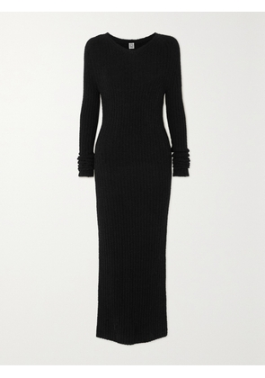 TOTEME - Ribbed Wool-blend Maxi Dress - Black - xx small,x small,small,medium,large,x large