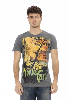 Trussardi Action Gray Cotton T-Shirt - XXL