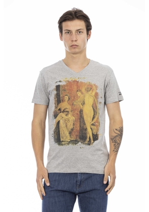 Trussardi Action Gray Cotton T-Shirt - M