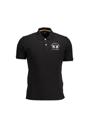 Chic Contrast Details Polo Shirt - L