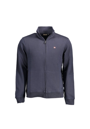 Blue Cotton Men Sweater - M