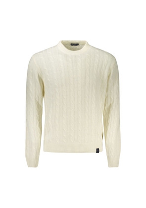 White Wool Men Sweater - XXL