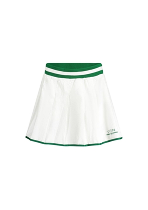 White Polyester Women Skirt - L