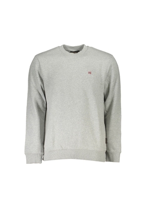 Gray Cotton Men Sweater - XL