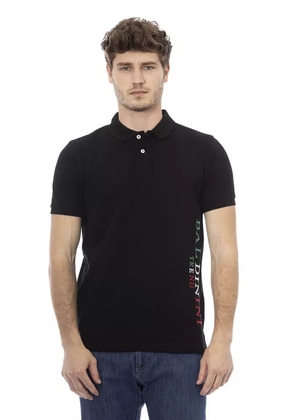 Baldinini Trend Black Cotton Polo Shirt - L