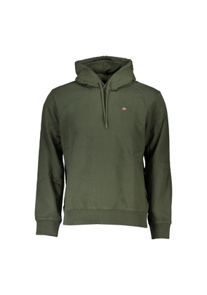 Green Cotton Men Sweater - S