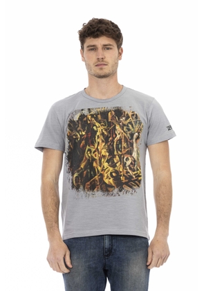 Trussardi Action Gray Cotton T-Shirt - M