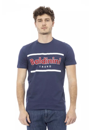Baldinini Trend Blue Cotton T-Shirt - M