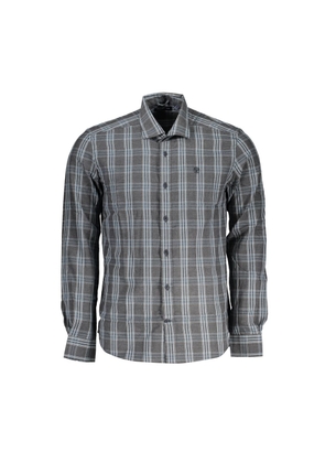 Brown Cotton Men Shirt - L