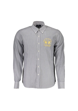 Blue Cotton Men Shirt - XL