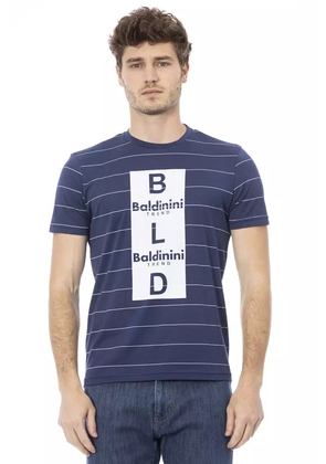 Baldinini Trend Blue Cotton T-Shirt - S