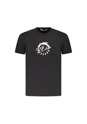 Black Cotton Men T-Shirt - XXL