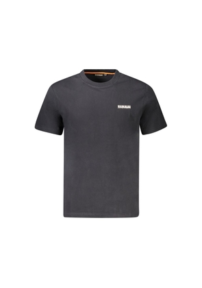 Napapijri Black Cotton Men T-Shirt - M