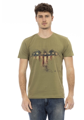 Trussardi Action Green Cotton T-Shirt - XL