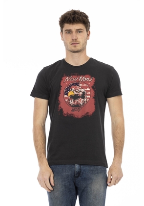 Trussardi Action Black Cotton T-Shirt - S
