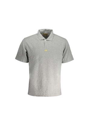 Brown Cotton Men Polo Shirt - M