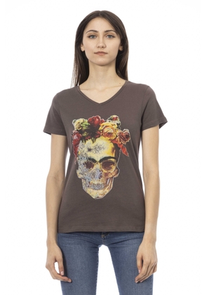 Trussardi Action Brown Cotton Tops & T-Shirt - M