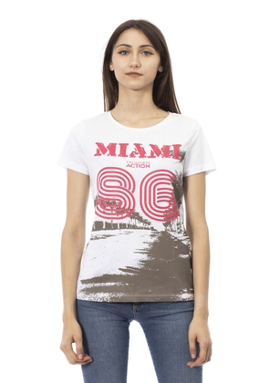 Trussardi Action White Cotton Tops & T-Shirt - M