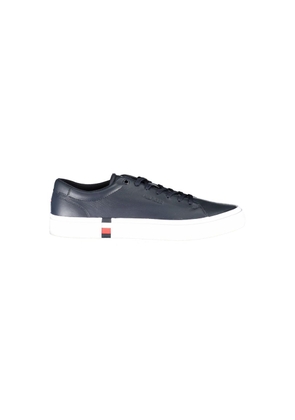 Blue Leather Men Sneaker - EU44/US11