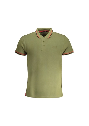 Green Cotton Polo Shirt - L
