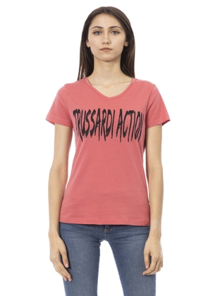 Trussardi Action Pink Cotton Tops & T-Shirt - M