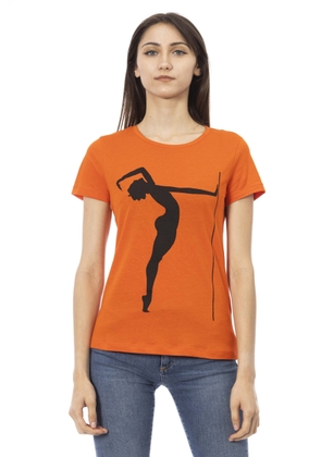 Trussardi Action Orange Cotton Tops & T-Shirt - XXL