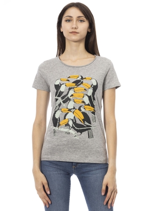 Trussardi Action Gray Cotton Tops & T-Shirt - L