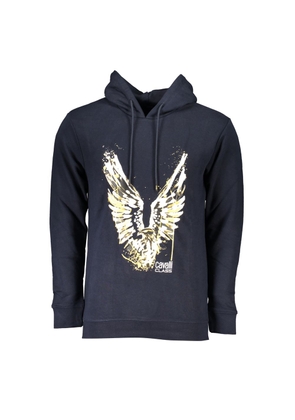 Blue Cotton Men Sweater - L