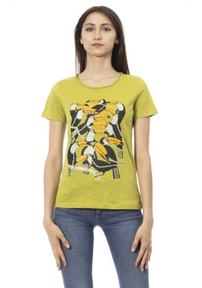 Trussardi Action Green Cotton Tops & T-Shirt - S