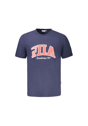 Blue Cotton Men T-Shirt - M