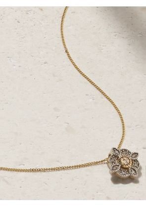 Pascale Monvoisin - Bettina 9-karat Gold, Sterling Silver And Diamond Necklace - One size