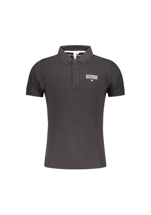 Black Cotton Polo Shirt - M